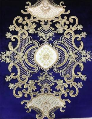 China 2021 Luxury Velvet Embroidery Tear-resistant Velvet Fabric with embroidery for hometextile for sale