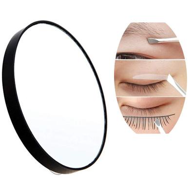 China Portable Magnifying Mirror 10x Magnifier Makeup Cosmetic Magnifying Vanity Mirror With 2 Suction Cups for sale