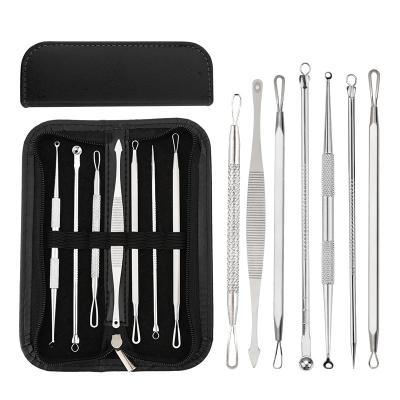 China Acne Treatment Stainless Steel 7pcs Acne Remover Kit Professional Surgical Blackhead Remover Set for sale