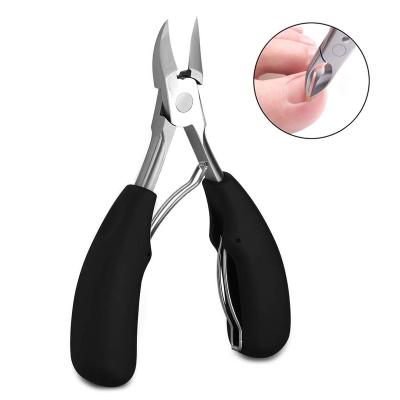 China Double Finger Stainless Steel Spring Olecranon Toenail Cutter Inveterate Toenail Clipper Cuticle Balancing Scissor Manicure Tool for sale