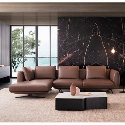 China Sofa High End Luxury Living Room Sectional Furniture Italian Leather Sofa for sale