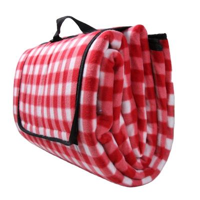 China Floral Outdoor large Polar fleece Multiplayer Tourist Mat Beach Foldable Waterproof Picnic Blanket Camping Mat for sale