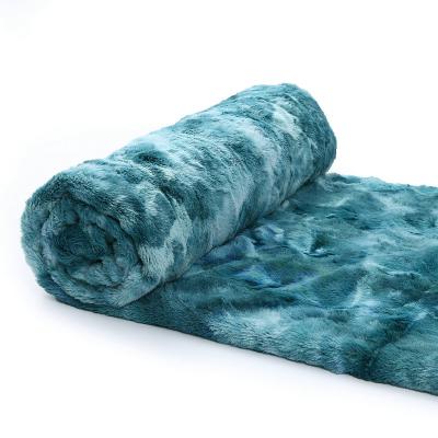 China OEM Custom Hot Sale Decorative Cashmere Crystal Velvet PV Velvet Shawl Faux Fur Throw Blanket for sale