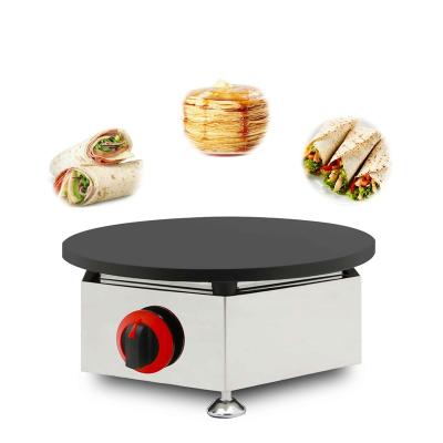 China Lpg Gas Stainless Steel 201 Hot Plate Commercial Machine Gas Crepe Maker for sale