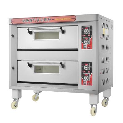 China New Product Hot Selling 2 Layer 4 Trays Bakery Outdoor Pizza Oven Gas For Recessed for sale