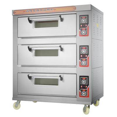 China Professional Manufacturer 3N-380V 3 Layer 6 Trays Bakery Bread Electric Oven Industrial for sale