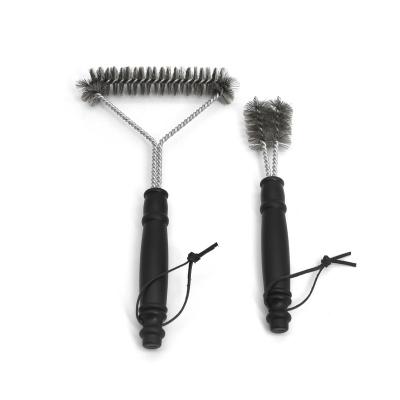 China Factory Direct Selling Multi Function Three Sided Wire Grill Brush Easily Cleaned BBQ Brush for sale