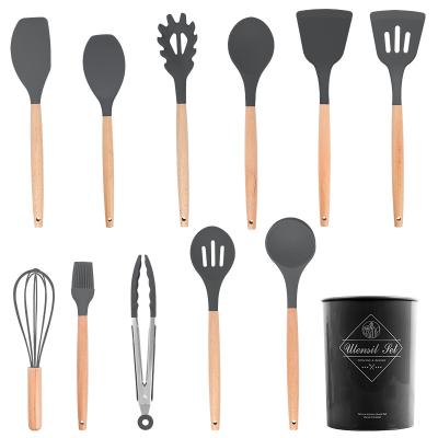 China 12 Piece Sustainable Hot Silicone Take Care Tool Kit With Candlestick Kitchen Heat Resistant Non-Stick Bakeware for sale