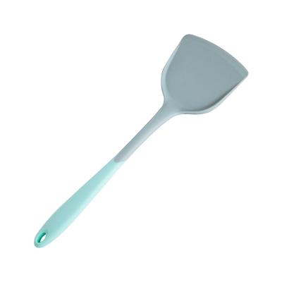 China Stocked Colored Silicone Cooking Tool Easy Clean Thermal Kitchen Utensils Accessories Resistance Food Grade Silicone Turner for sale