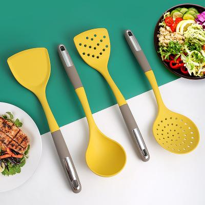 China 2022 New Arrivals Commonly Stocked Kitchen Cooking Tools Included Storage Rack Silicone 7pcs Kitchen Utensil Set for sale