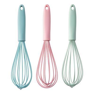 China Viable Mini Kitchen Egg Beater Silicone Egg Beate Silicone Non-Stick Stainless Steel Manual Beater for sale