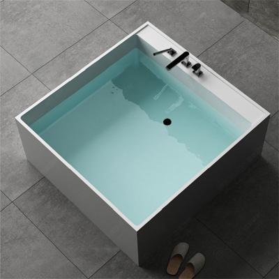 China New Design Modern Solid Outdoor Artificial Luxury Bathtub Stone Tub for sale