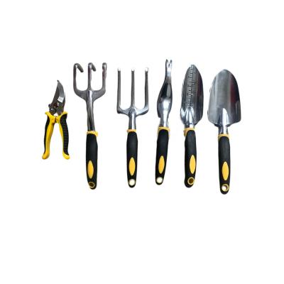 China 2020 Garden Tool Hot Sales 6 Pieces Garden Trowel Cultivator Hand Tools with Aluminum Alloy for sale