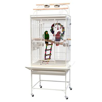 China Beautiful and Cheap Breathable Steel Wrought Iron Metal Wire Parrot Cage Breeding Bird for sale