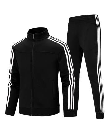 China Custom HT Cotton&Polyester Zipper Sportswear Blank Zipper Jackette Mens Breathable Tracksuit For Men for sale