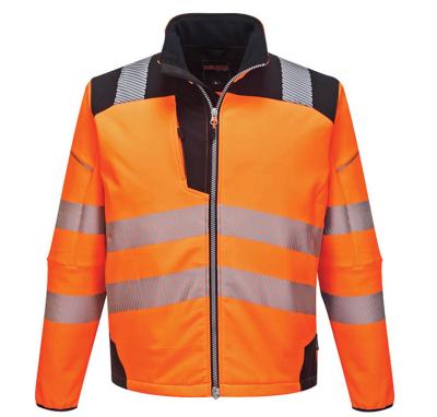 China Water Hi Resistant Vis Reflective Soft Shell Padded Traffic Sanitation Reflective Jacket for sale