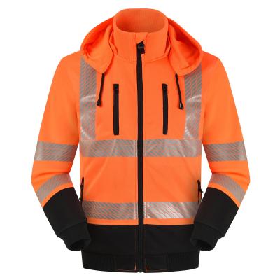 China High Visibility Reflective Fleece Warm Protective Water Proof Work Safety Outdoor Reflective Jacket for sale