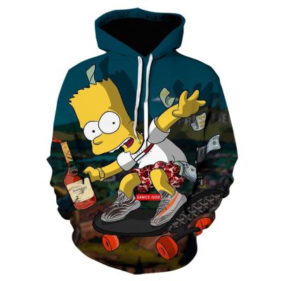 China 2021 new breathable digital 3D printing plus size hoodie met anime copy for sale