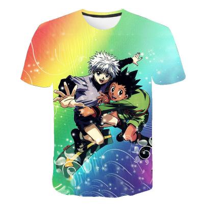 China Apparel Manufacturers Breathable Custom Anime T-shirt 3D Printing T-shirts Anime Oversized Tees for sale