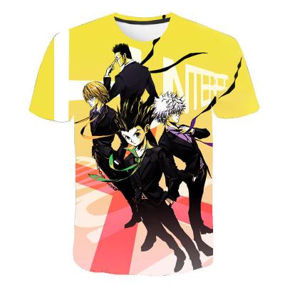 China Apparel Manufacturers Breathable Custom Anime T-shirt 3D Printing T-shirts Anime Men T-shirt for sale