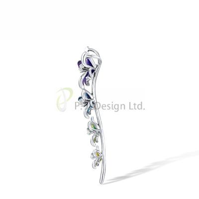 China Fashion 2022 Newest Pretty Sterling Silver Pendant Enamel White CZ with out chain for Wedding for sale