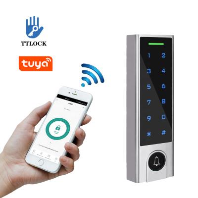 China TTLOCK TUYA Waterproof Touch Access Remote Control Waterproof Controller with Doorbell 22*148*43.5mm for sale