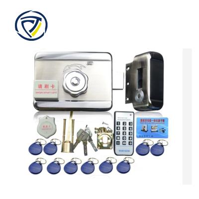 China Remote Control Electric Rim Lock With Card And Key For Door Gate 170Lx100Wx65H (mm) for sale