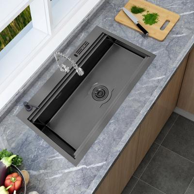 China Without Faucet Guangdong kitchen sinks stainless steel gold color customize kitchen basin sink for sale