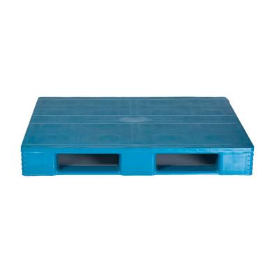 China High Load Capacity HDPE Six Runners Size Euro Blue Heavy Duty Recycled Plastic Pallet For Sale for sale