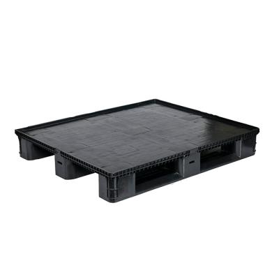 China High Load Capacity Warehouse Stackable Recyclable Design HDPE/PP Export Plastic Pallet Black for sale