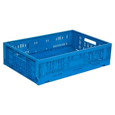 China High Quality Recyclable Foldable Plastic Crate Box Foldable Mesh Folding Fruit And Vegetable PP Mobile Box for sale