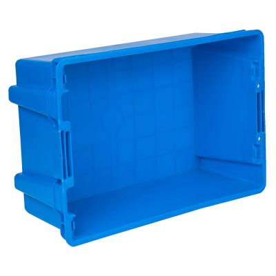 China Save Space Fruit Storage Fresh Food Transport Logistics Crate Box Plastic Stackable Crate for sale