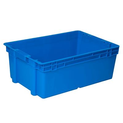 China Save Space 100% PP Blank Stackable Plastic Crate Box Logistics Stackable Moving Box for sale