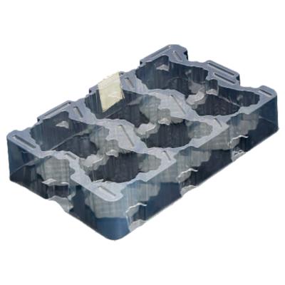 China Transparent Transport Customized Recyclable Long Thin-Wall Plastic Blister Tray Packaging Service Life Materials Storage Packaging For Valve Body Part for sale