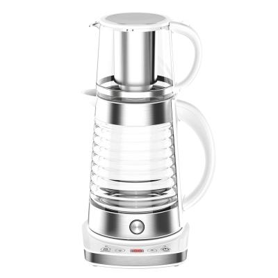 China 360 degree base stainless steel tea maker rotation machine teapot coffee and glass tea maker machine for sale