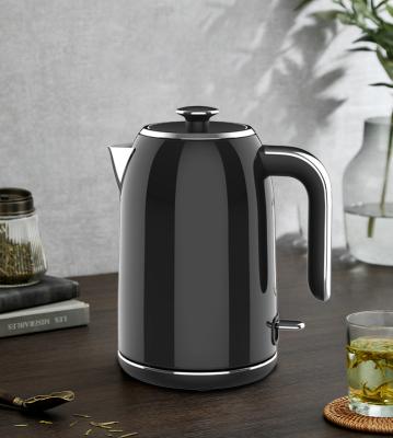 China 360 Degree Rotating CE Base CB Approved Retro Stainless Steel Kettle For Tea Kitchen Machine Automatic Fast Boiling Water Electric Kettle for sale