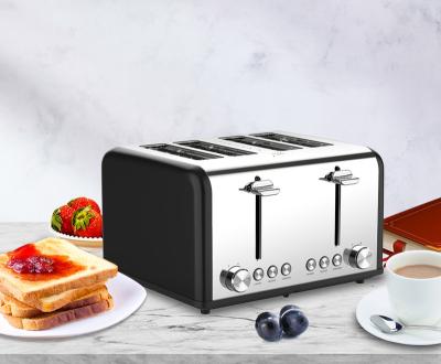 China High Efficiency Household Bread Toaster 4 Slice Stainless Steel Unique Noise For Breakfast Kitchen Commercial Appliances Modern Toaster for sale