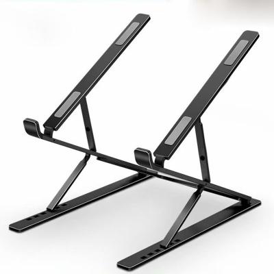 China Factory Supply Adjustable Foldable (Height) Aluminum Laptop PC Adjustable Cooling Pad/Portable Laptop Riser Stand Desktop Cooling Use for sale