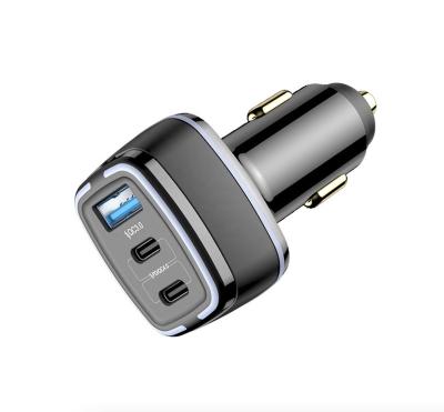 China Super High Quality 105W Car Charger Quick Charging PD QC3.0 Type C Port Output Fast Charging Type C Car Charger For iPhone for sale