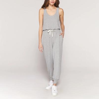 China Women Casual Loose Vest Top Sets Running Joggers Yoga Pants Fashion Jumpsuits for sale