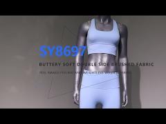 220gsm Yoga Leggings And Sports Bra Longline Sports Bra SGS