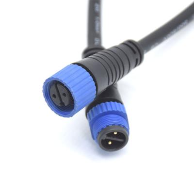 China Waterproof copper cable outdoor spotlight communication connector male and female m15 wall wash lamp connector led socket for sale