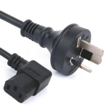 China Electrical Appliances Computer Power Cable Electrical Copper Power Cord 3PIN FLAT PLUG TO AUSTRALIAN 3PIN JACK ANGLE TYPE FLAT TYPE for sale