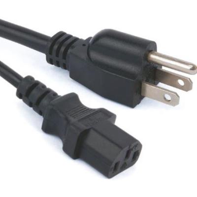 China Electrical Appliances Computer Power Cable Power Cord Copper 3PIN 3PIN PLUG TO PIN JACK AMERICAN/CANADIAN TYPE for sale