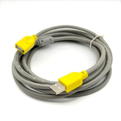 China Multi Function Cable USB2.0 Cable Male To Female Data Extension Cable Type A With Ferrite Yellow for sale