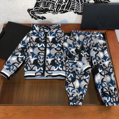 China Various Printed Two-Piece Hoodie Kid Casual Smart Long Sleeve Zipper Hooded Kid Clothes Children's Sports Suit for sale