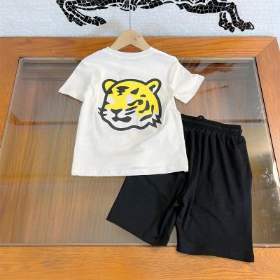 China 2021 Children's suit high-end casual children's suit short-sleeved pants new printed western style boy clothing 2021 for sale