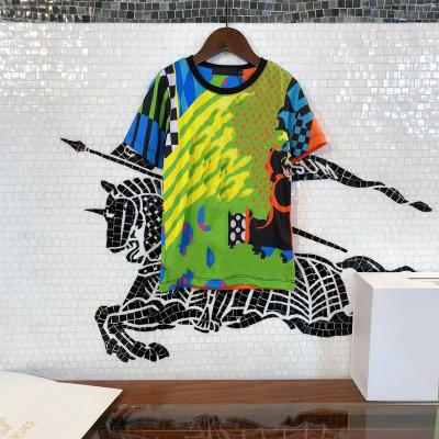 China Anti-Static Low Price Guaranteed Quality Summer Green Printing Dresses For Girls T Shirt Dress for sale