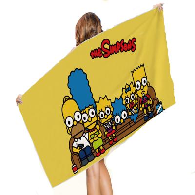 China Anti-pilling Simpsons can wear a variety hot sale quick drying micrhot saleiber bath towel, micrhot saleiber beach towel and beach towe for sale