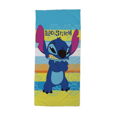 China Square Stitch Anti-Pilling Velvet Microtiber Double Sided Towel Beach Cloth for sale